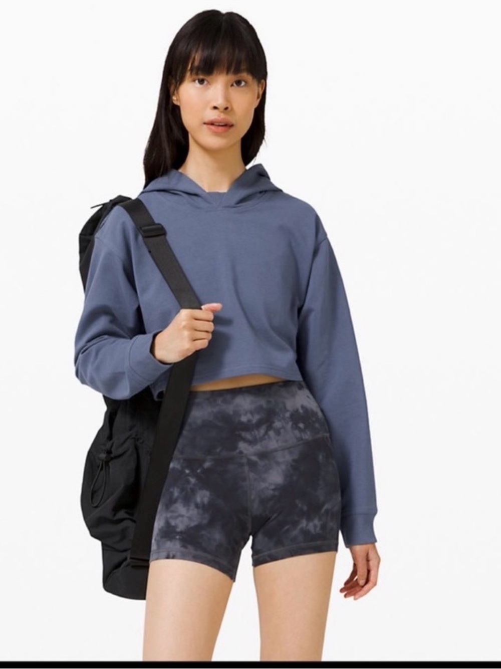 lululemon athletica all yours Cropped Hoodie in Slate Blue